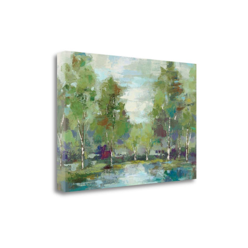 Forest At Dawn Crop 4 Wrapped Canvas Print Living Room Wall Art
