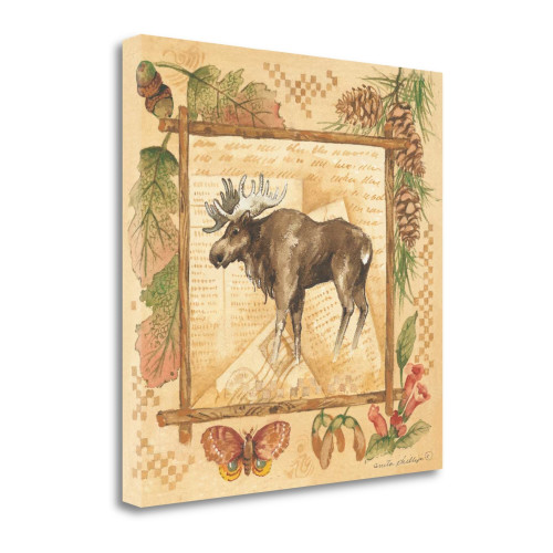 Moose 8 Wrapped Canvas Print Living Room Wall Art