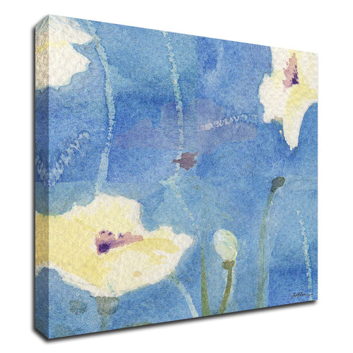 "White Poppy" Wrapped Canvas Print Wall Art