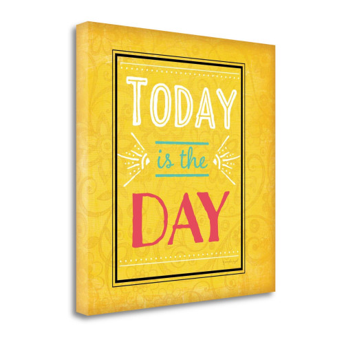Today Is The Day 3 Wrapped Canvas Print Living Room Wall Art