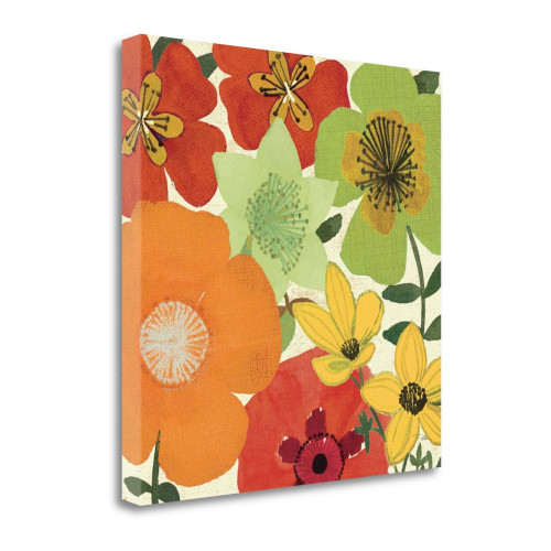 Garden Brights I Wrapped Canvas Print Living Room Wall Art