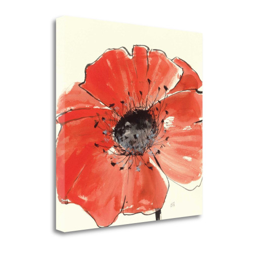 Spring Poppy IV Wrapped Canvas Print Living Room Wall Art