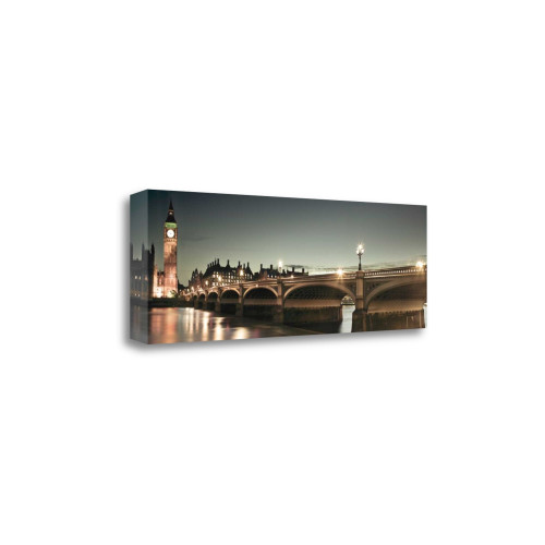 London Lights 1 Wrapped Canvas Print Living Room Wall Art