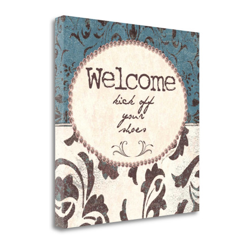 Welcome 5 Wrapped Canvas Print Living Room Wall Art