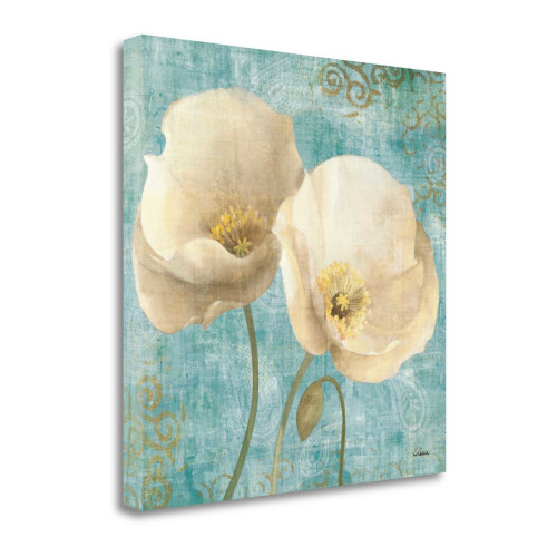 Poppies On Paisley 4 Wrapped Canvas Print Living Room Wall Art