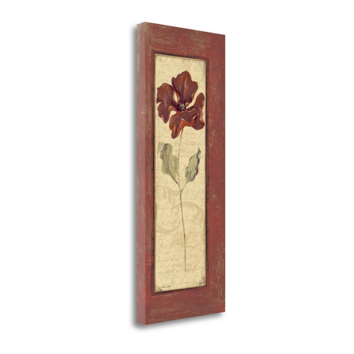 Crimson Petals I Wrapped Canvas Print Living Room Wall Art