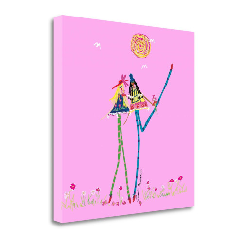 Best Friends 1 Wrapped Canvas Print Living Room Wall Art