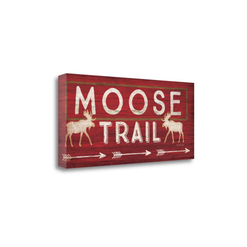 Moose Trail 3 Wrapped Canvas Print Living Room Wall Art