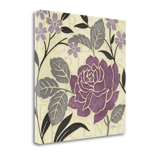 Perfect Petals II Lavender Wrapped Canvas Print Living Room Wall Art