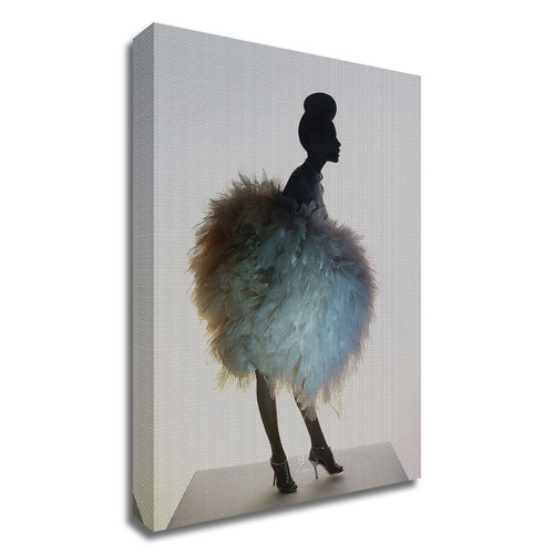 "Bluemingo" Wrapped Canvas Print Wall Art