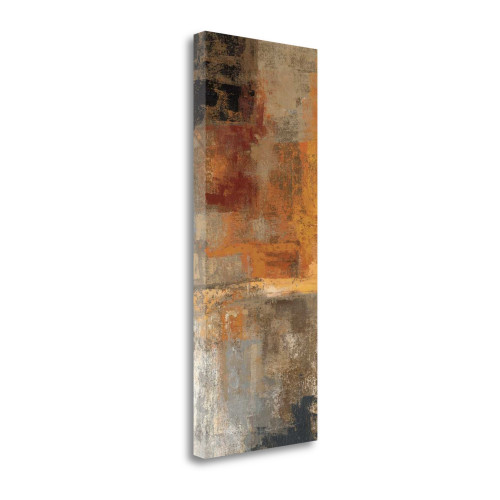 Silver And Amber Panel II Wrapped Canvas Print Living Room Wall Art