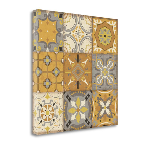 Golden Glow II Wrapped Canvas Print Living Room Wall Art