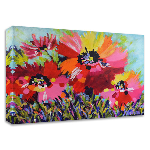 "Big Red Poppies" Wrapped Canvas Print Wall Art