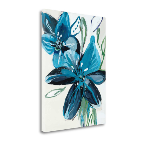 Flowers Of Azure II Wrapped Canvas Print Living Room Wall Art