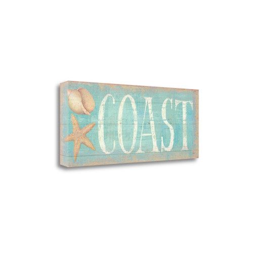 Pastel Coast 1 Wrapped Canvas Print Living Room Wall Art