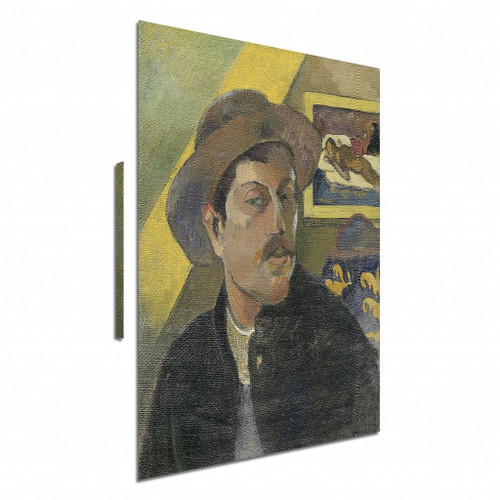 "Self Portrait With A Hat" Wrapped Canvas Print Wall Art