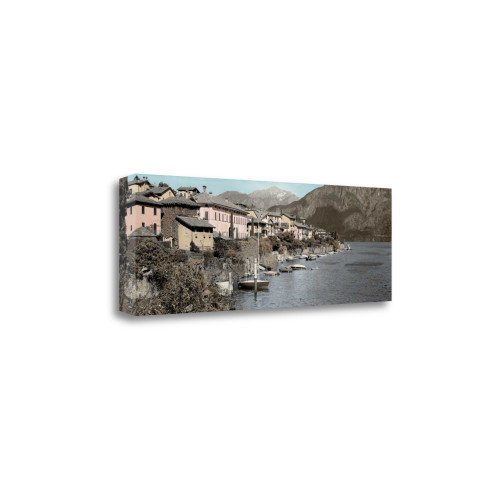 Italian Lake Pano 1 Wrapped Canvas Print Wall Art