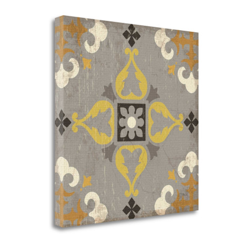 Golden Glow Square VIII Wrapped Canvas Print Living Room Wall Art