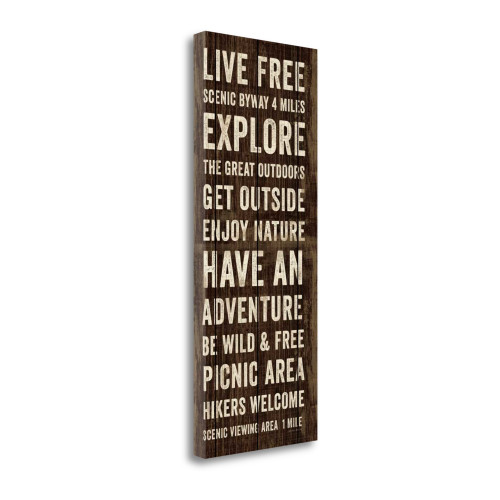 Simple Living Panel II Wrapped Canvas Print Living Room Wall Art
