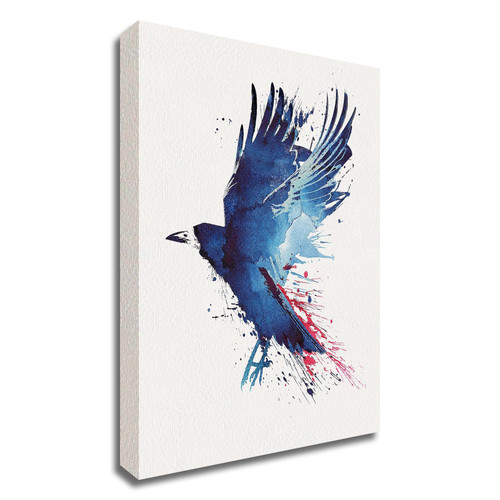"Bloody Crow" Wrapped Canvas Print Wall Art