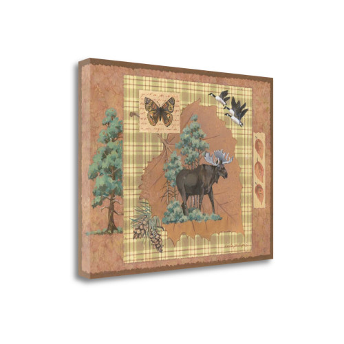 Moose Leaf 2 Wrapped Canvas Print Living Room Wall Art