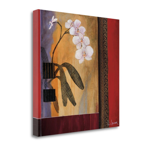 Orchid Lines I Wrapped Canvas Print Wall Art