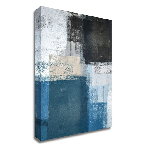 "Abstract Blue Ii" Wrapped Canvas Print Wall Art