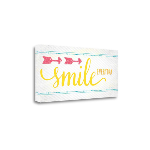 Smile 3 Wrapped Canvas Print Living Room Wall Art