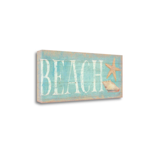 Pastel Beach 1 Wrapped Canvas Print Living Room Wall Art