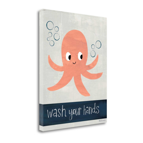Wash Your Hands 1 Wrapped Canvas Print Living Room Wall Art