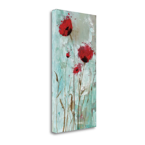 Splash Poppies II Wrapped Canvas Print Living Room Wall Art