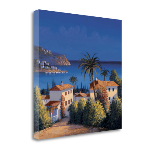 Mediterranean Morning Shadows I Wrapped Canvas Print Wall Art