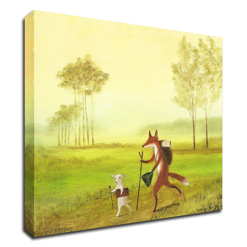 "Master Lamb And His Painting Master" Wrapped Canvas Print Wall Art