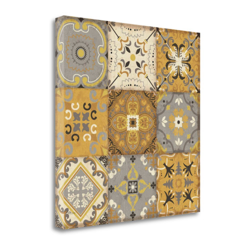 Golden Glow I Wrapped Canvas Print Living Room Wall Art