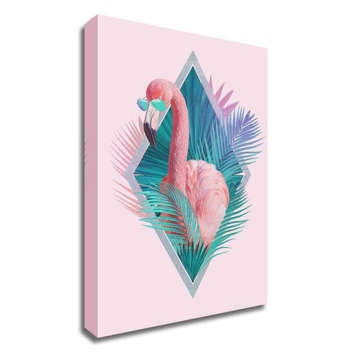 "Tropical Leaves" Wrapped Canvas Print Wall Art