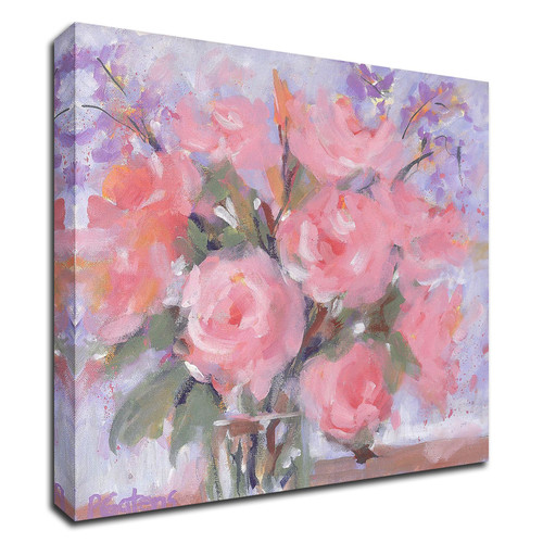"Champagne Pinks" Wrapped Canvas Print Wall Art