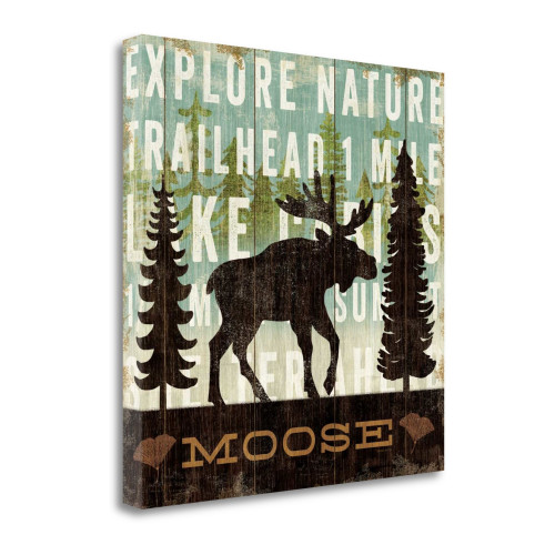 Simple Living Moose 1 Wrapped Canvas Print Living Room Wall Art