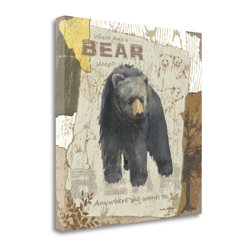 Bear Sleep 5 Wrapped Canvas Print Living Room Wall Art