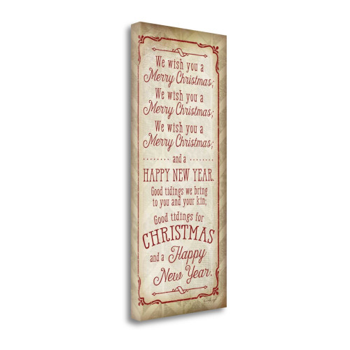 We Wish You A Merry Christmas 2 Wrapped Canvas Print Living Room Wall Art