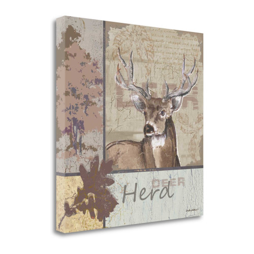 Herd 1 Wrapped Canvas Print Living Room Wall Art