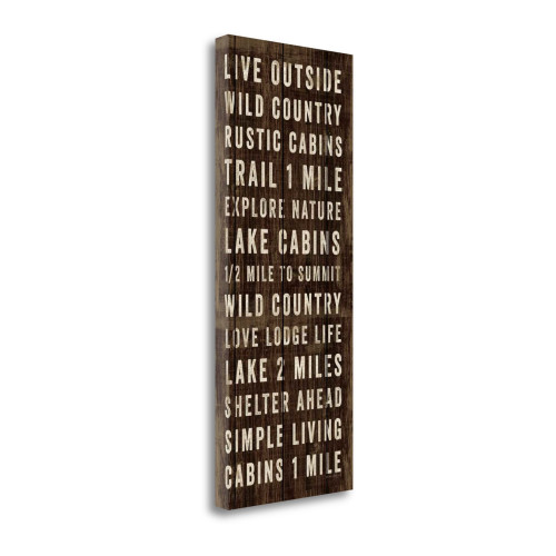 Simple Living Panel I Wrapped Canvas Print Living Room Wall Art