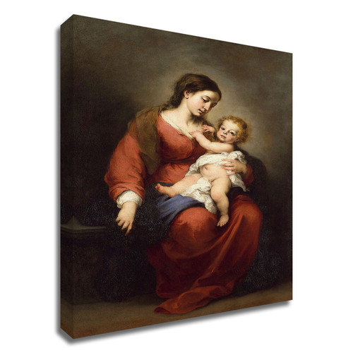 Virgin And Child Wrapped Canvas Print Wall Art