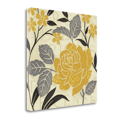 Perfect Petals II Yellow Wrapped Canvas Print Living Room Wall Art