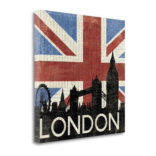 London 1 Wrapped Canvas Print Living Room Wall Art