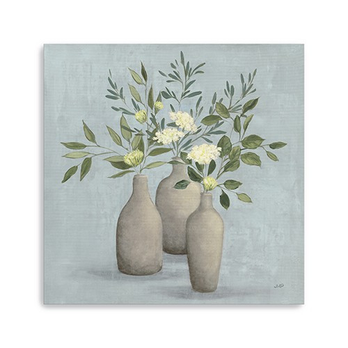Homeroots Home Decor 30" Pretty Bohemian Flowers in Ceramic Vases Canvas Wall Art