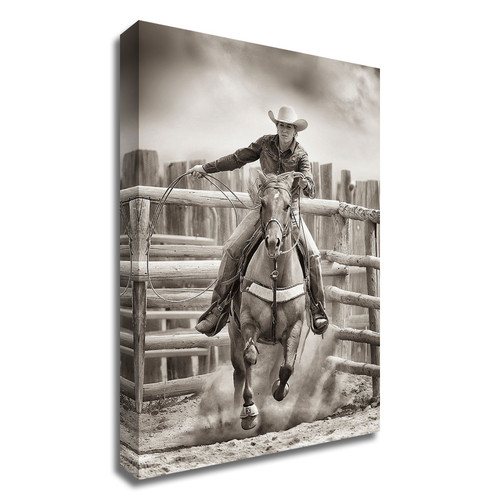 "RideeEm Cowgirl" Wrapped Canvas Print Wall Art