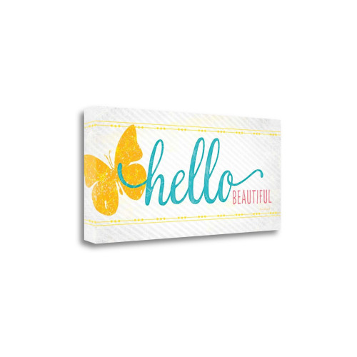 Hello 15 Wrapped Canvas Print Living Room Wall Art