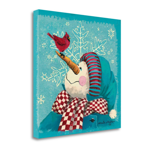 The Visitor Aqua 1 Wrapped Canvas Print Living Room Wall Art