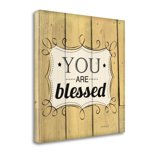 You Are Blessed 1 Wrapped Canvas Print Living Room Wall Art
