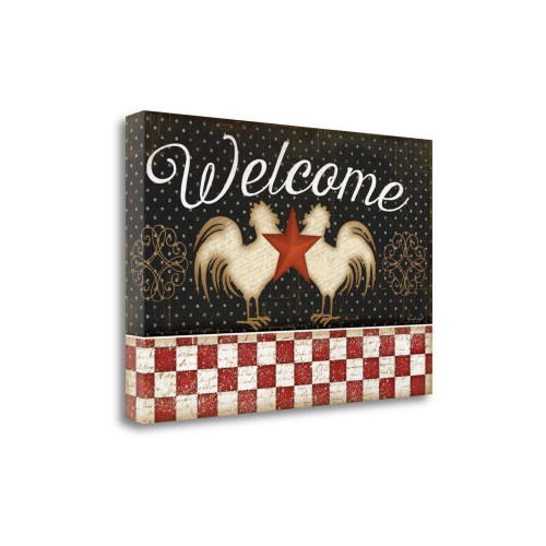 Welcome 1 Wrapped Canvas Print Living Room Wall Art